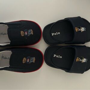 Two pairs baby size 4 Ralph Lauren shoes